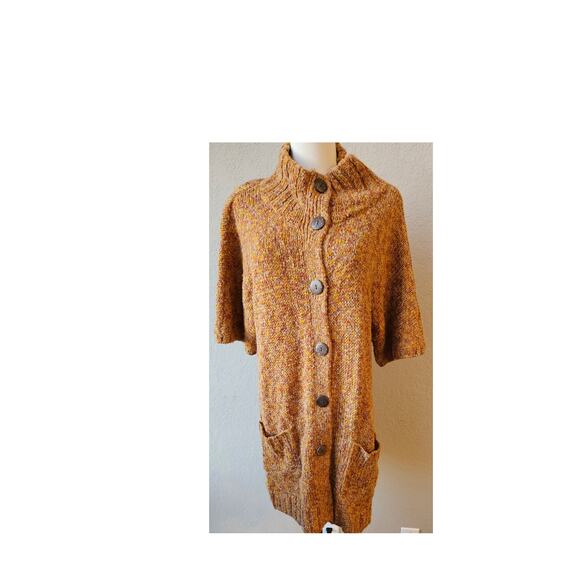 Additions By Chico's Cardigan Sweater Wool‎ Blend Knit Brown Womens 2 US Large - Picture 1 of 5